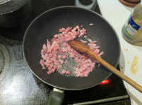 Frying the meat